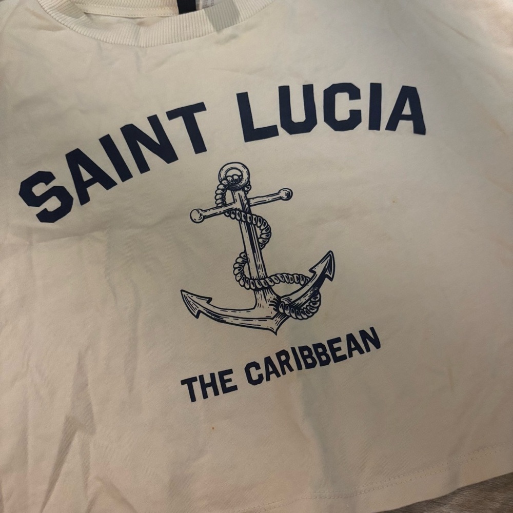White Saint Lucia Graphic Tee H&M